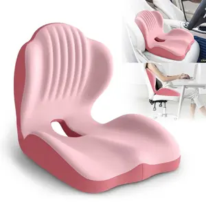 Ergonomic Memory Foam Seat Cushion for Office Chair & Car Seat, Lumbar Support, Sciatica & Tailbone Pain Relief, Pressure Relief Cushion for Long Sitting Comfort