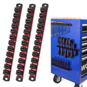 Magnetic Screwdriver Organizer and Wrench Organizer, Aluminum Rail Magnetic Tool Organizer, Tool Holder, Toolbox Organization, 36-Slot Screwdriver and Wrench Holder (Tools not Included)