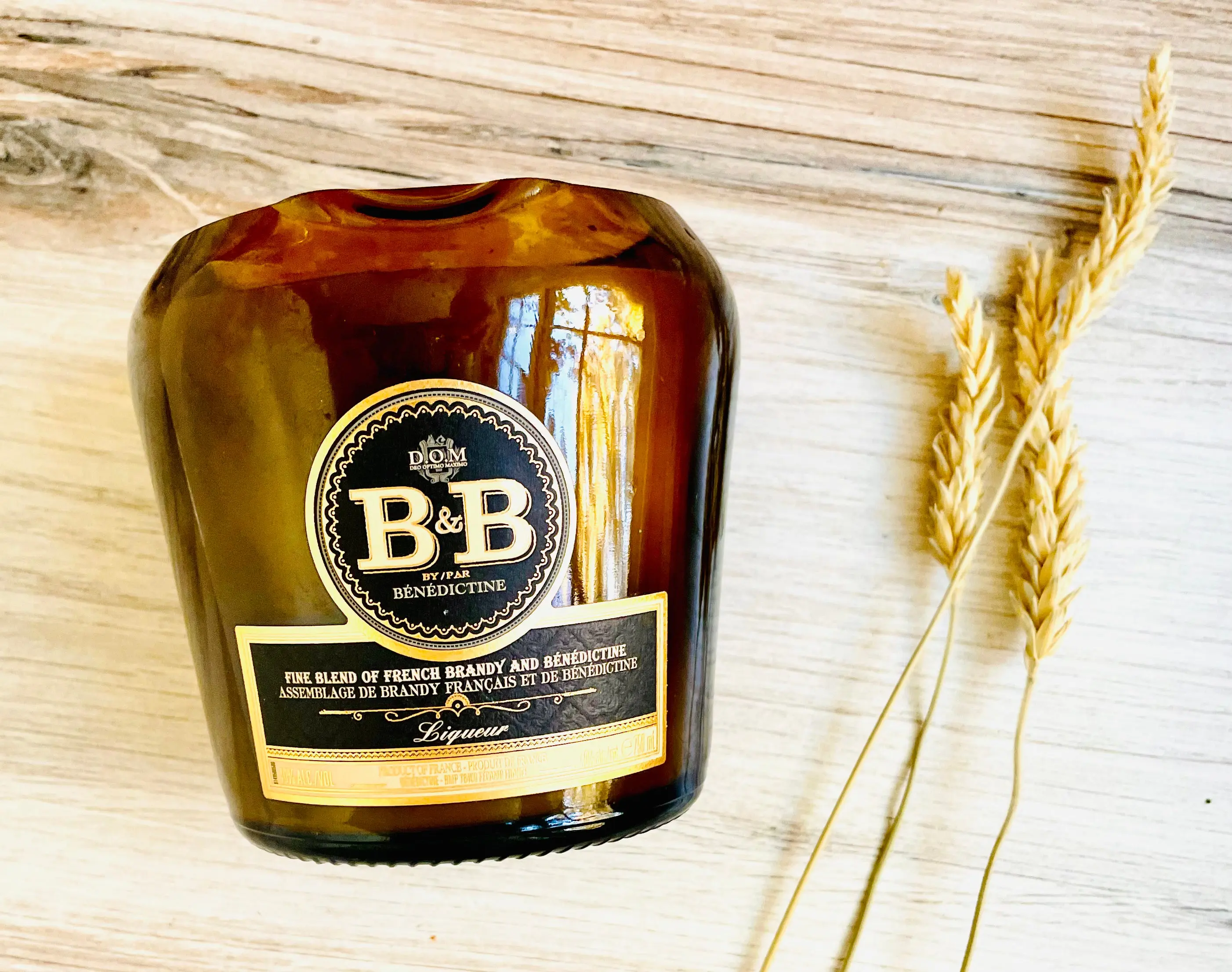 B&B Bottle candle - scent matches the bottle -  liquor bottle candle