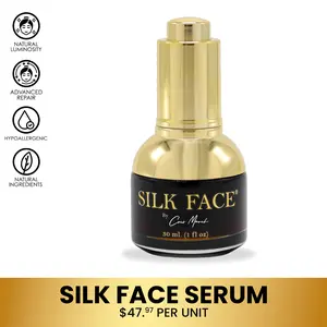 Revolutionary Silk Face Serum by Coco March - Pure Silk Extracts Reduces Fine Lines, Evens out Skin Tone, Luxurious Illumination from First Use, 30 ml