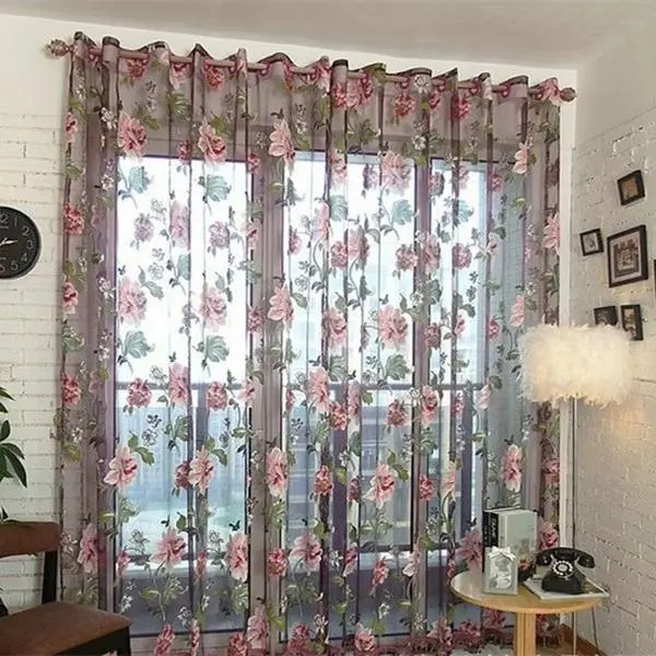 Transform Your Room with Romantic Floral Sheer Curtains | Dreamy Rose Pattern Voile Drapes | Perfect Spring/Summer Home Refresh Gift