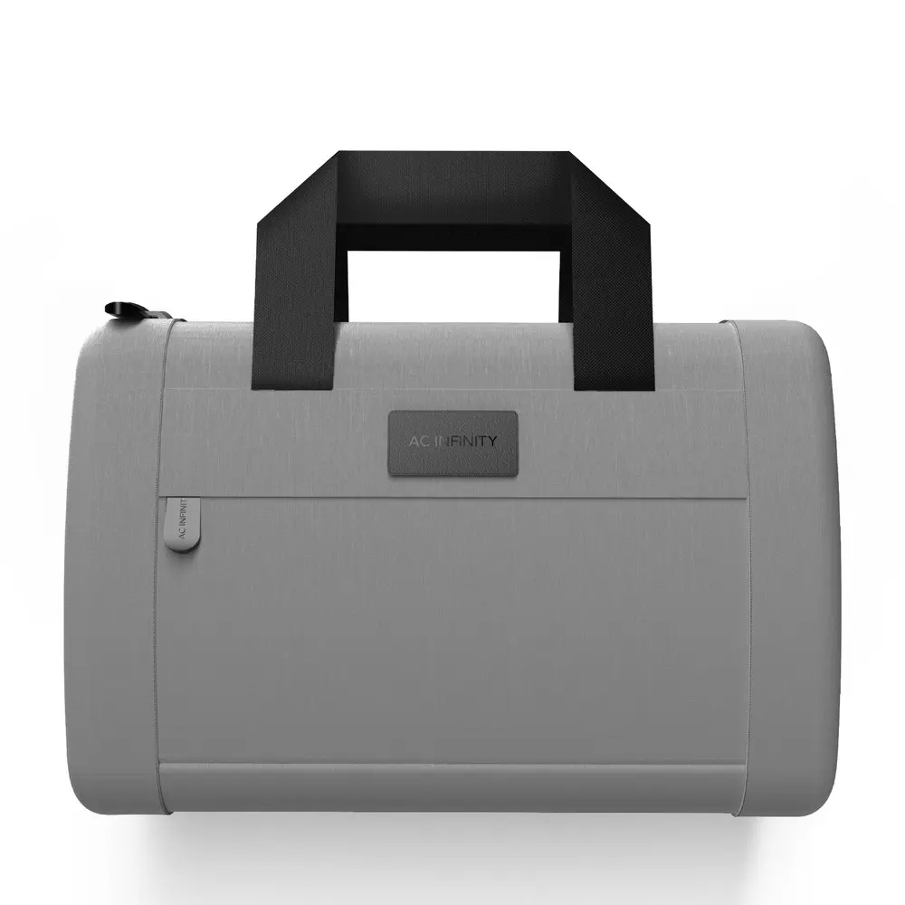 Smell Proof Handbag, Gray, with 900D Nylon Fabric and Carbon Filter Lining