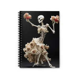 Skeleton Wedding Spiral Notebook, Dark Academia  Gothic Notebook, Goth, Junk Journal, Skull Notebook
