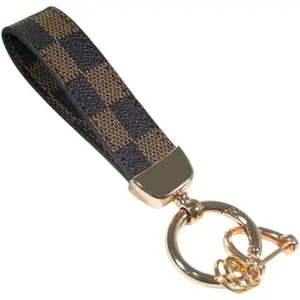 Leather Print Keychain Universal Keychain Leather Keychain  Car Keychain Car Metal Horseshoe Shape Keychain