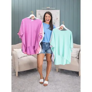 Andree Oversized Waffle Knit Top | S/M-2X/3X