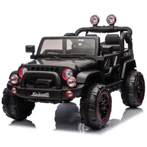 24V Kids Electric Remote Control Go Kart, 2.4G Parental Remote, Adjustable High-Low Speed, Slow Start/Stop, LED Lights, USB Music Player, Storage Box, Pull Rod, ASTM Certified for Ages 3-8