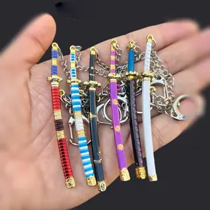 6 Miniature Sheathed Sword Keychain Model Ornaments, 3.54, Collectibles for Anime and Game Lovers, Home Office Decoration, Birthday Gifts!