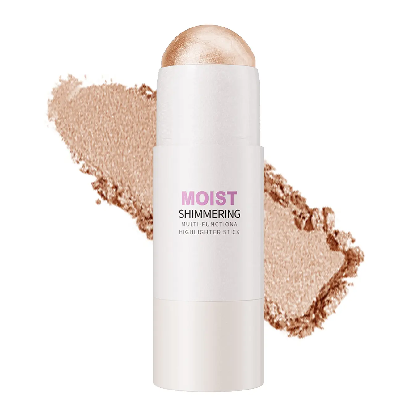 Moist Shimmer Highlight Stick, Sheer Glass-Like Glow with Buildable Radiance, Cream Formula for Face, Lightweight Portable Stick for Everyday Makeup and On-the-Go Touch-Ups.