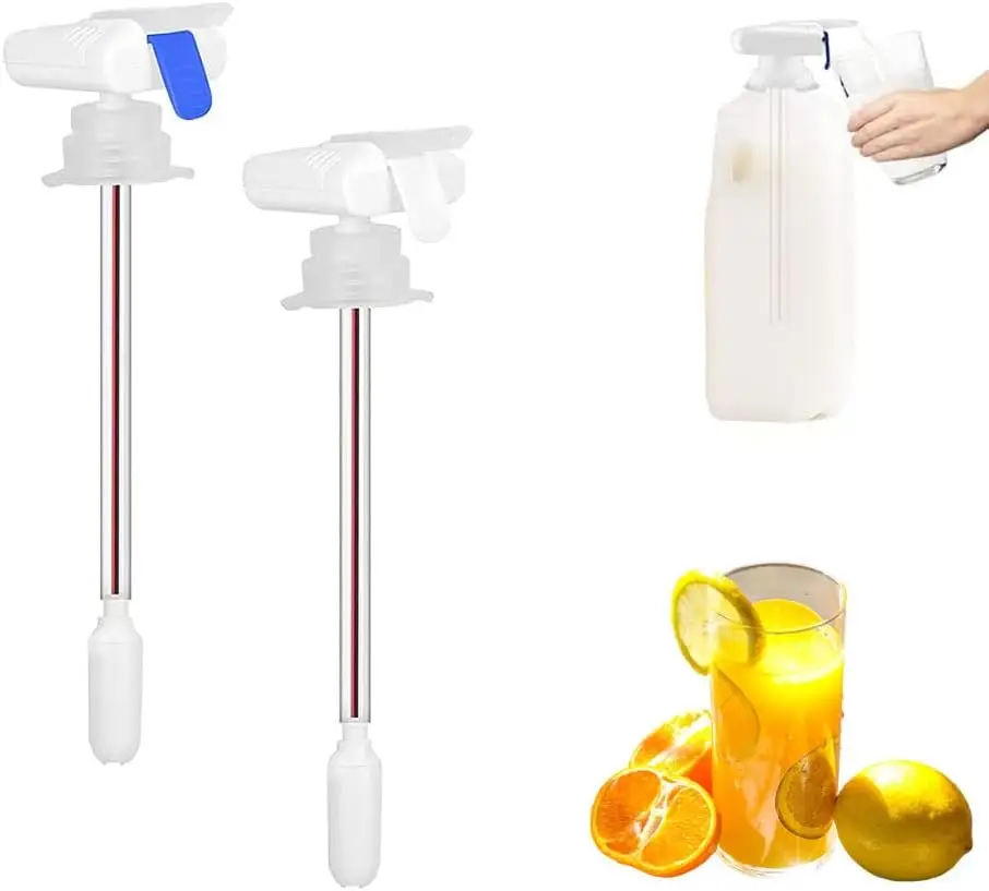 2 Pack Automatic Drink Dispenser, Hands-Free Beverage Dispenser for Fridge, Perfect for Milk, Juice, Dispenser for Home Kitchen Party Wedding Decorati