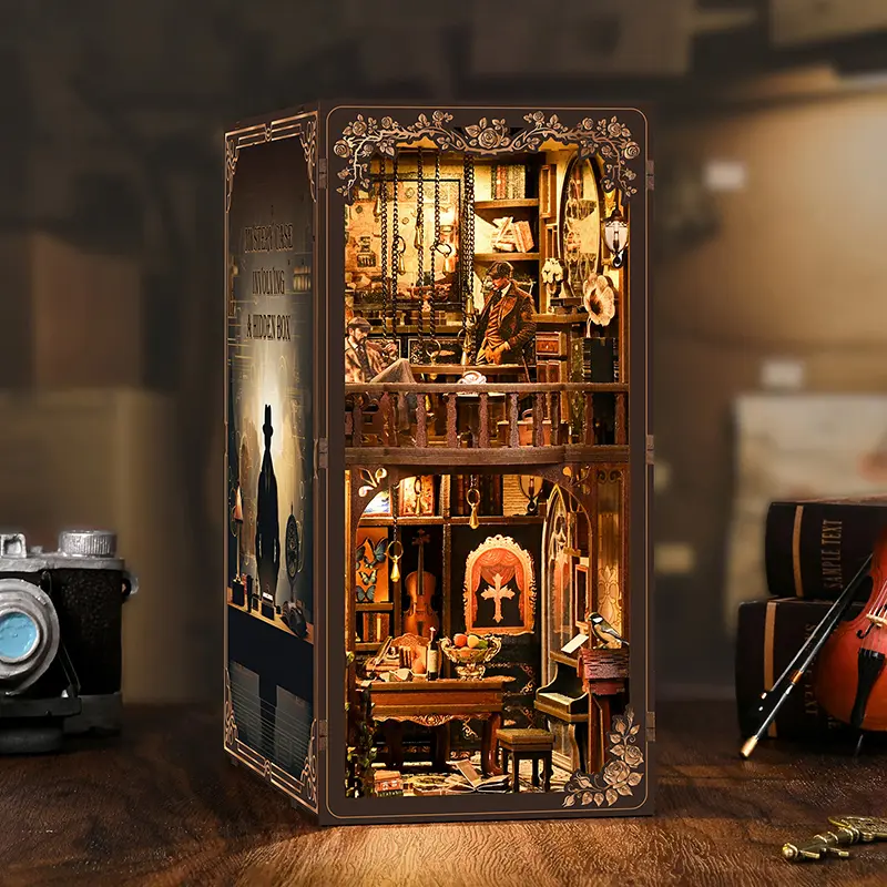 Vintage Manor House Dollhouse Kit - Detailed 2-Story Set with Furniture, Decorations for Collectors