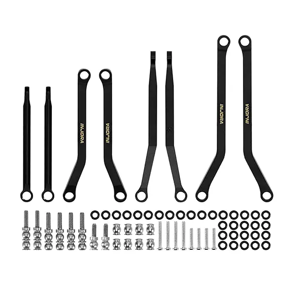 INJORA Black Coating Brass High Clearance Chassis Links for 1/30 Axial SCX30