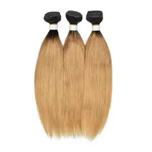 Virgin Hair Outlet 10A T1b/27 Straight 3 Bundles Set