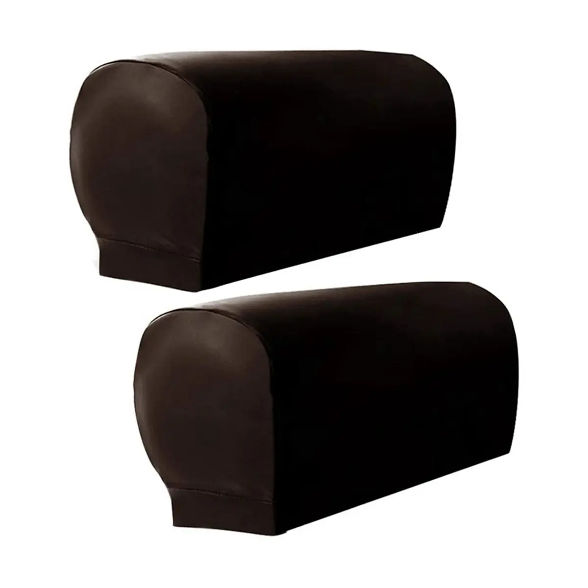 2Pcs PU Fabric Armrest Covers - Ultra Thick, Breathable, Waterproof Soft Sofa Protector with 90% Arm Coverage, Stretch Fit, Easy Install, Fits Most Sofas, Recliners, Chairs