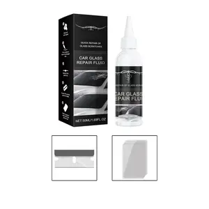 Car Glass Repair Glue 50ml Nano Crack Filler Quick Windshield Scratch Fix Liquid Auto Window Repair Solution Durable Transparent Adhesive