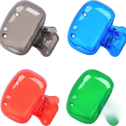 4-Pack Plastic Toothbrush Head Covers, Odorless Colorful Washable Clip-On Protective Pods (1.8x1.8x1.4in) - Durable Lightweight Portable Bathroom Supply for Gym, Camping, Fits Family Toothbrushes, Thoughtful Gift