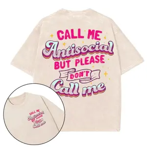 Call Me Antisocial but Please Don't Call Me Gym T-Shirt, Gym Shirt, Graphic Gym Shirt, Vintage Washed Tee Conton, Gym Shirt Women,women's shirt