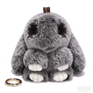 Kawaii Cute Bunny Pendant | Aesthetic Rabbit Charm for Bag, Phone & Car Ornament Decor Cute Soft Keychains Fuzzy Keychain