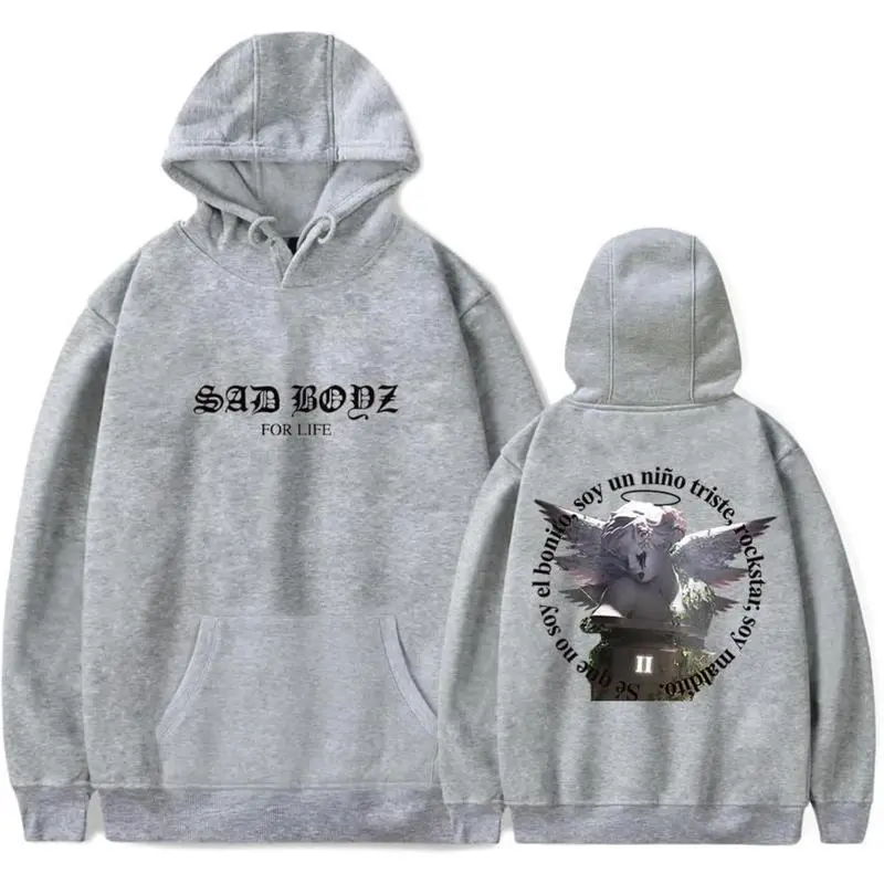 Junior H Sad Boyz 4 Life Hoodie – Unisex Sweatshirt, Sad Boys Statue Crew Neck T-Shirt, Corridos Tumbados Merch, Perfect Gift for Fans Sweatshirt, Hoodie
