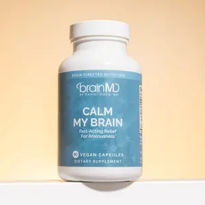 Calm My Brain Supplement by BrainMD | For Stress, Sleep, and Resilience | Zen Blend With Ashwagandha, L-Theanine, and Magensium Calm My Brain Supplement by BrainMD | For Stress, Sleep, and Resilience | Zen Blend With Ashwagandha, L-Theanine, and Magensium