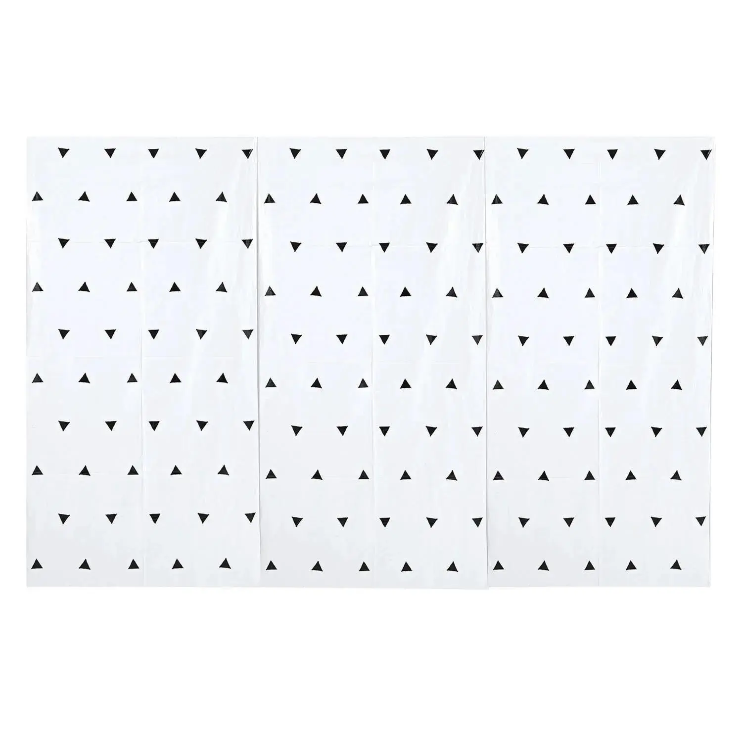 3-Piece Black & White Geometric Triangle Photo Backdrop Set - 9x6 Feet Wall Decoration for Home Decor, Cardboard Cutout Home Supplies