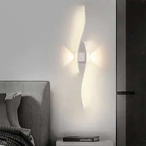 White Wall Mounted Light, LED Electrical Wiring Wall Sconce, Wall lamps, Drilling Required for Assembly, 31.5 Inch White or Warm Light, For Bedroom, Aisle, Office, Indoor Decorative Lighting Fixtures, Horizontal or Vertical Mounting