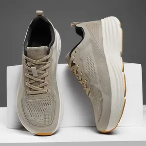 Wide Toe Sports Men's Shoes Mesh Thick Sole Breathable Non-Slip Casual Running Shoes