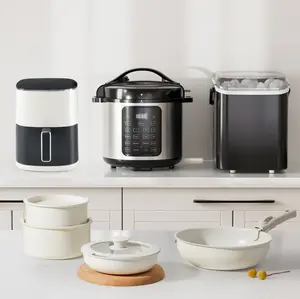 Mega Kitchen Bundle: 9-in-1 Smart Pressure Cooker + 12-in-1 Window Air Fryer + Self-Cleaning Ice Maker + 12-Piece Induction Cookware