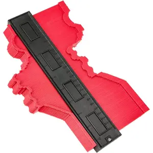 Contour Gauge 10 Inch, Widen Plastic Profile Gauge Duplicator, Precisely Copy Irregular Shapes  Template Measuring Tool for  Fit and Easy  (10 Inch Widen-Red)