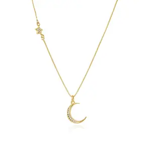 Crescent North Star Necklace