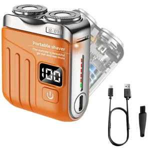 Portable Mini Electric Shaver - USB Rechargeable, Cordless w/ Magnetic Head (Lightweight) | Beard Care Products, New Year Gift