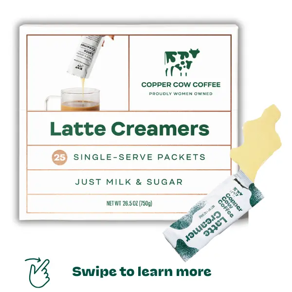 Copper Cow Classic Creamer 25-Pack | Sweetened Condensed Milk for Instant Coffee, Lattes & Beverages | No Refrigeration Needed