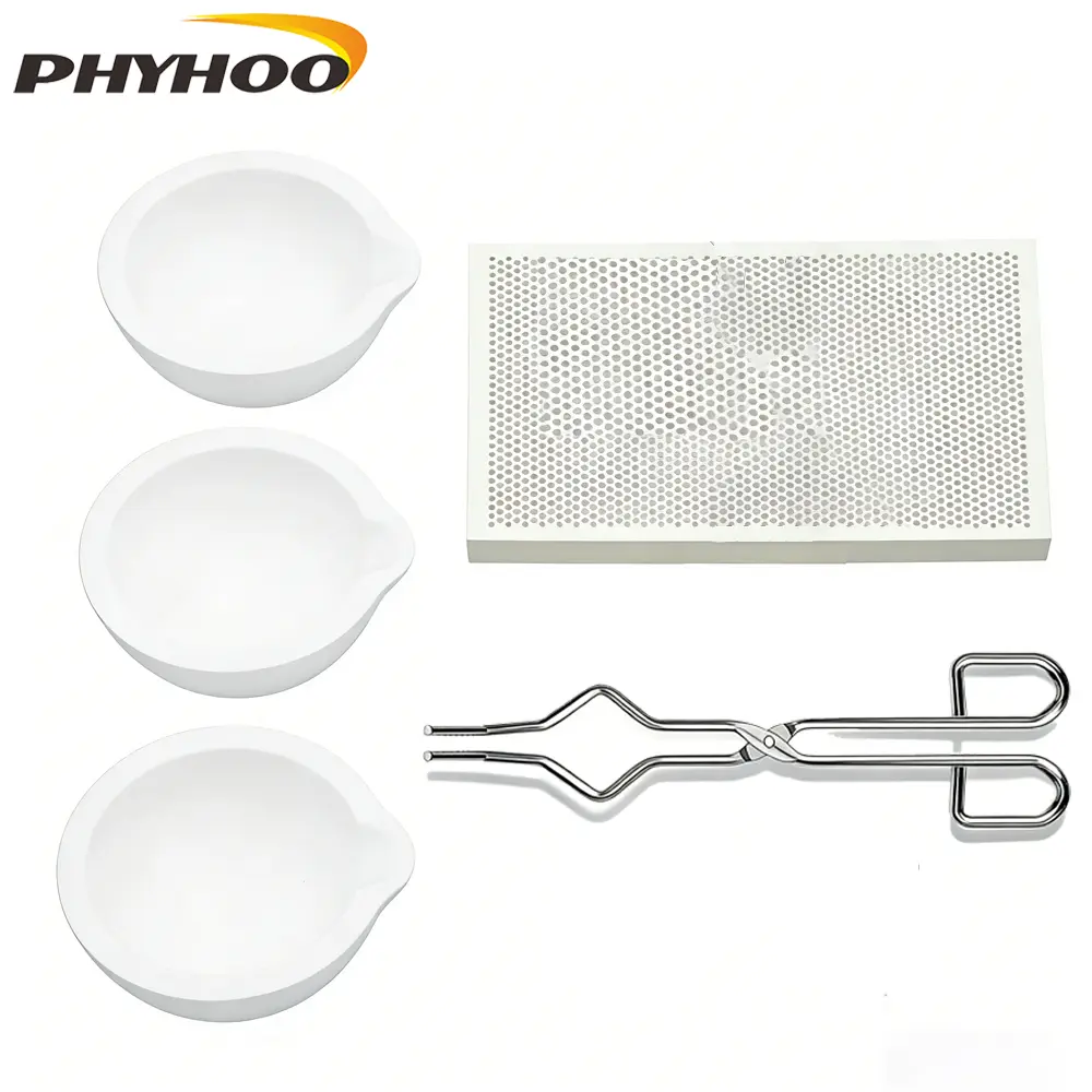DIY Jewelry Melting & Casting Kit - Heavy-Duty High-Temp Heat-Resistant Durable Set with 3 High-Temperature Ceramic Crucibles, Honeycomb Soldering Block, Tongs, Essential for Precious Metals, Melting Scrap Metal, Casting Custom Jewelry, All Skill Levels