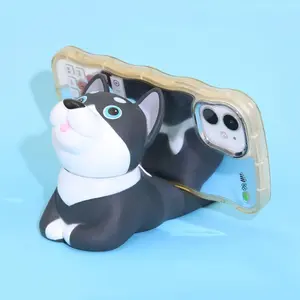Creative 3D Dog Phone Stand, Desktop Cartoon Decoration, Multifunctional Tablet Holder, Lazy Person Essential, Home Decor