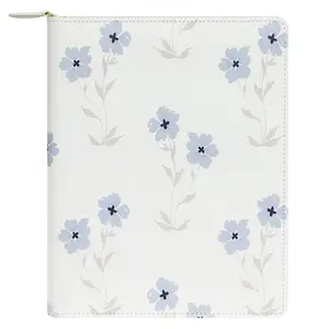 Franklin Planner Elegant Daydream Planner Love Simulated Leather Zipper Wire-bound Cover Wildflower Field