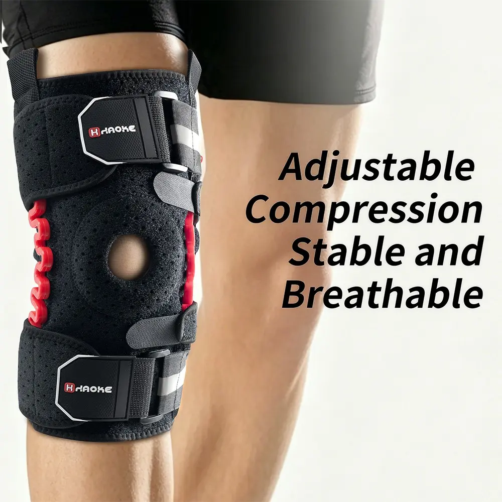 Adjustable Hinged Knee Brace Stabilizers, Breathable Non-Slip, Ideal for Running, Basketball, Daily Use, Comfortable and Durable Design, Sport Knee Brace, Athletic Knee Brace