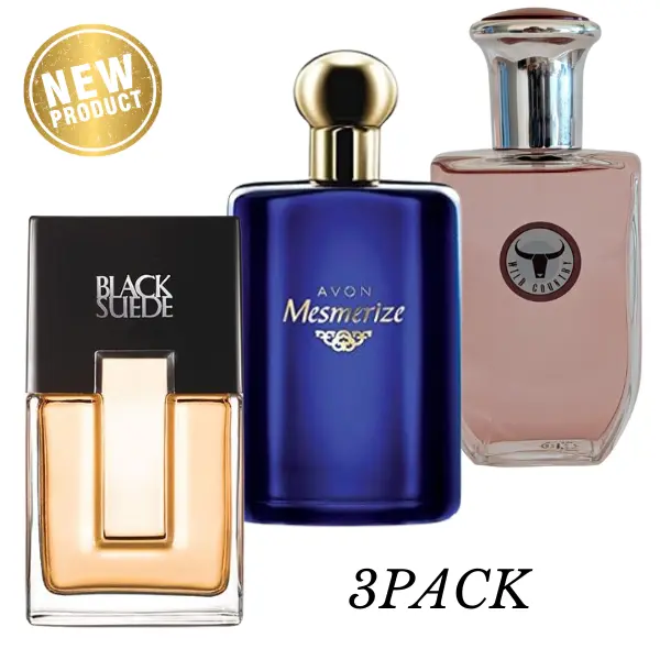 Black Suede, Mesmerize Blue, & Wild Country Perfume. SET OF 3