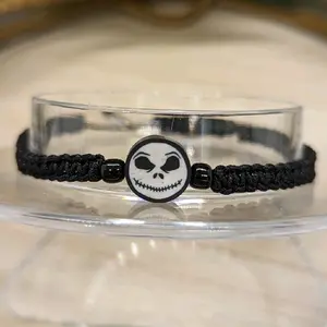 Jack Skeleton Adjustable Macrame Bracelet