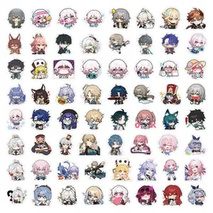 Game Honkai Star Rail 60 sheets Q Version Stickers Lovely Cartoon Game Characters Bailu March 7th Danheng Decals  Gifts