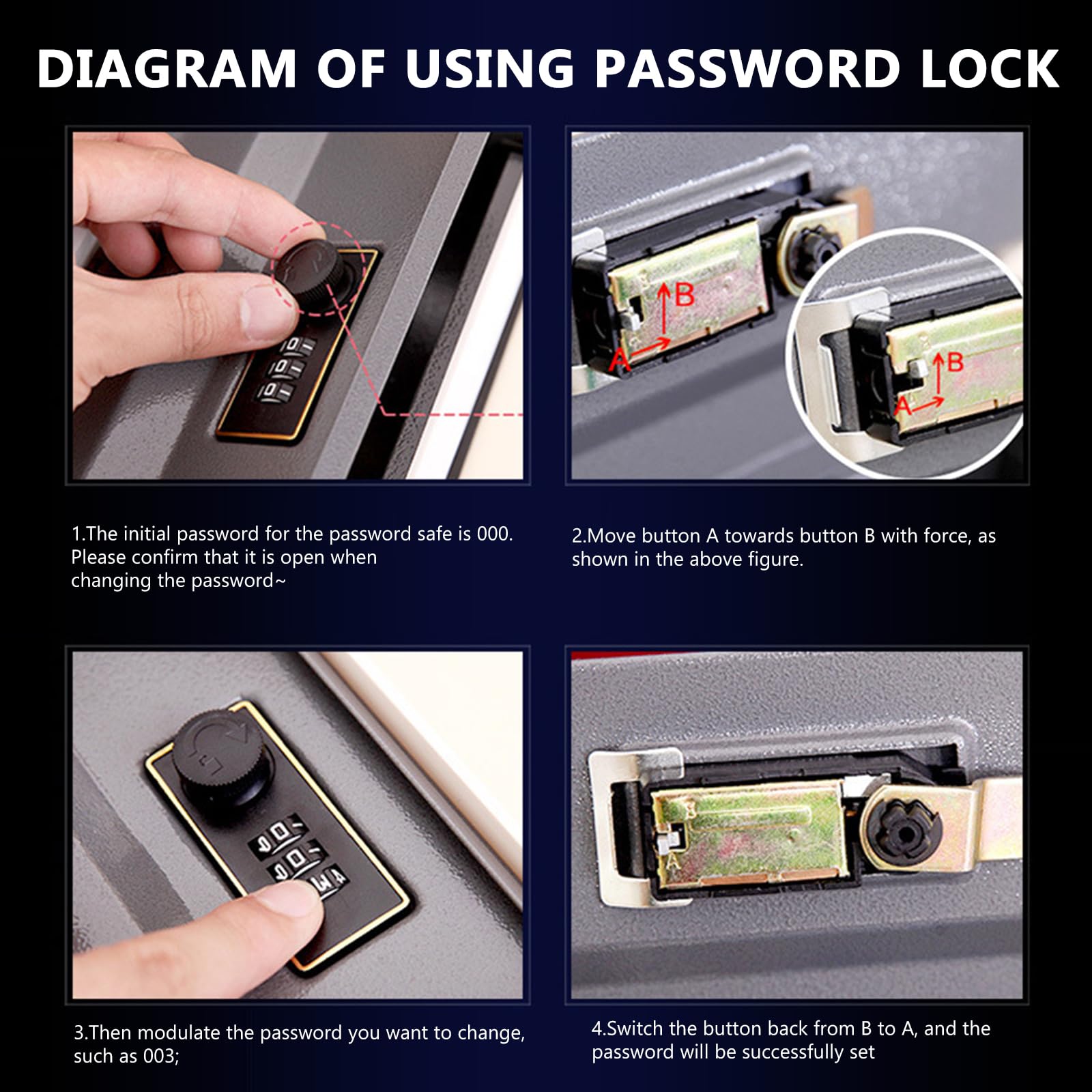 Durable Mechanical Lock & Password Access Book Money Box - Travel Safe for Cash, Documents and Personal Valuables, Sturdy Home Decor Piggy Bank