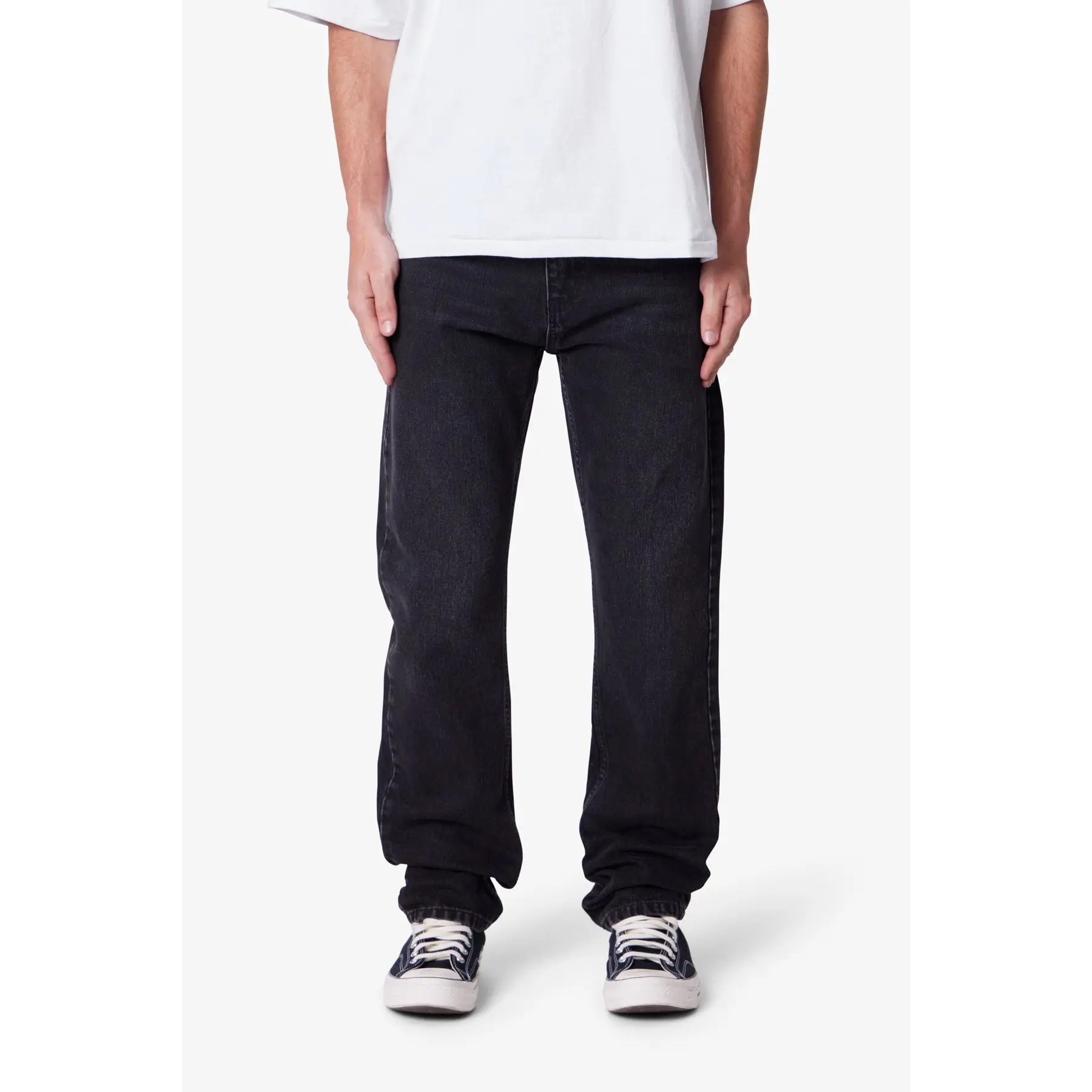 mnml Straight Denim - Stone Wash Black