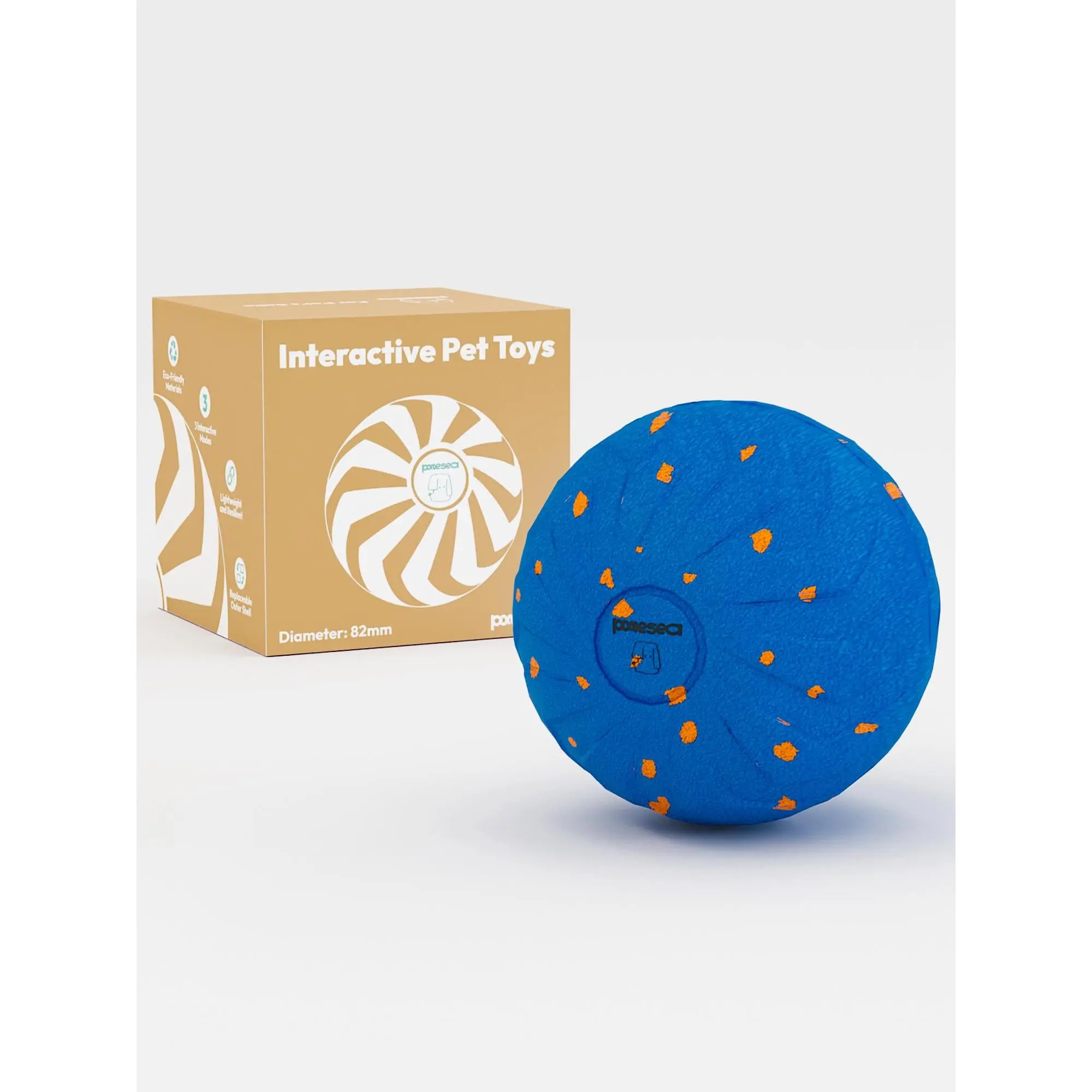 Smart Interactive Auto-Rolling Auto-Jumping Dog Ball Toy - Premium E-TPU Material, Waterproof Shell, Durable, Easy to Clean, Engages Dogs for Happiness and Fitness