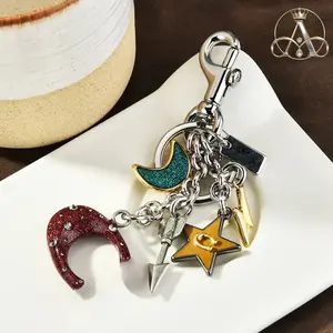 Cute Star Moon Keychain Charm | Y2K Bag Pendant Aesthetic Keyring for Women