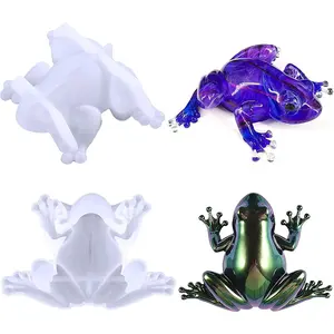 2PCS Frog Epoxy Resin Molds, DIY Animals Silicone Resin Molds, Valentine Anniversary Festival Gifts Desktop Ornament Home Decor