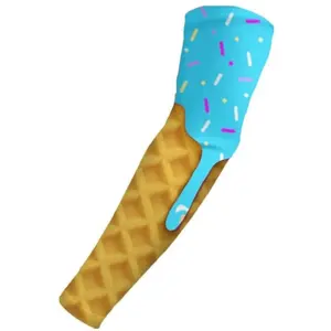 Baseball Sports Compression Arm Sleeve Miami Blue Ice Cream Drip Cone Sprinkles