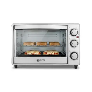 Kitchen Elite 6-Slice Compact Countertop Toaster Oven with Stainless Steel Tray