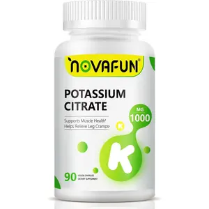 Potassium Citrate 1000mg, Potassium Supplement for Leg Cramps, Muscle & Heart Health, Vegan, Non-GMO, Gluten Free, 90 Capsules berbamine ashwagandha men