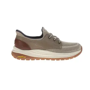 Skechers Mens Slip-Ins Relaxed Fit Meroe Alden Slip On Casual Shoes - Beige