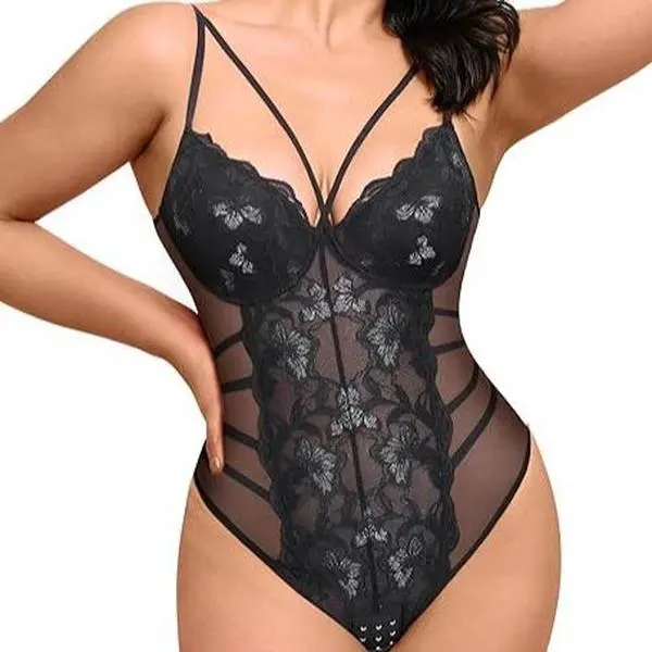 FeelinGirl  Shapewear Bodysuits for Women V Neck Blackless Body Suits Thong Comfort Fabric dealsforyoudays