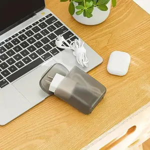 Portable Wire Cable Storage Box Travel Earphone Jewelry Coin Organizer Bin Drawer Makeup Lipstick Holder Dust-proof Wire Storage