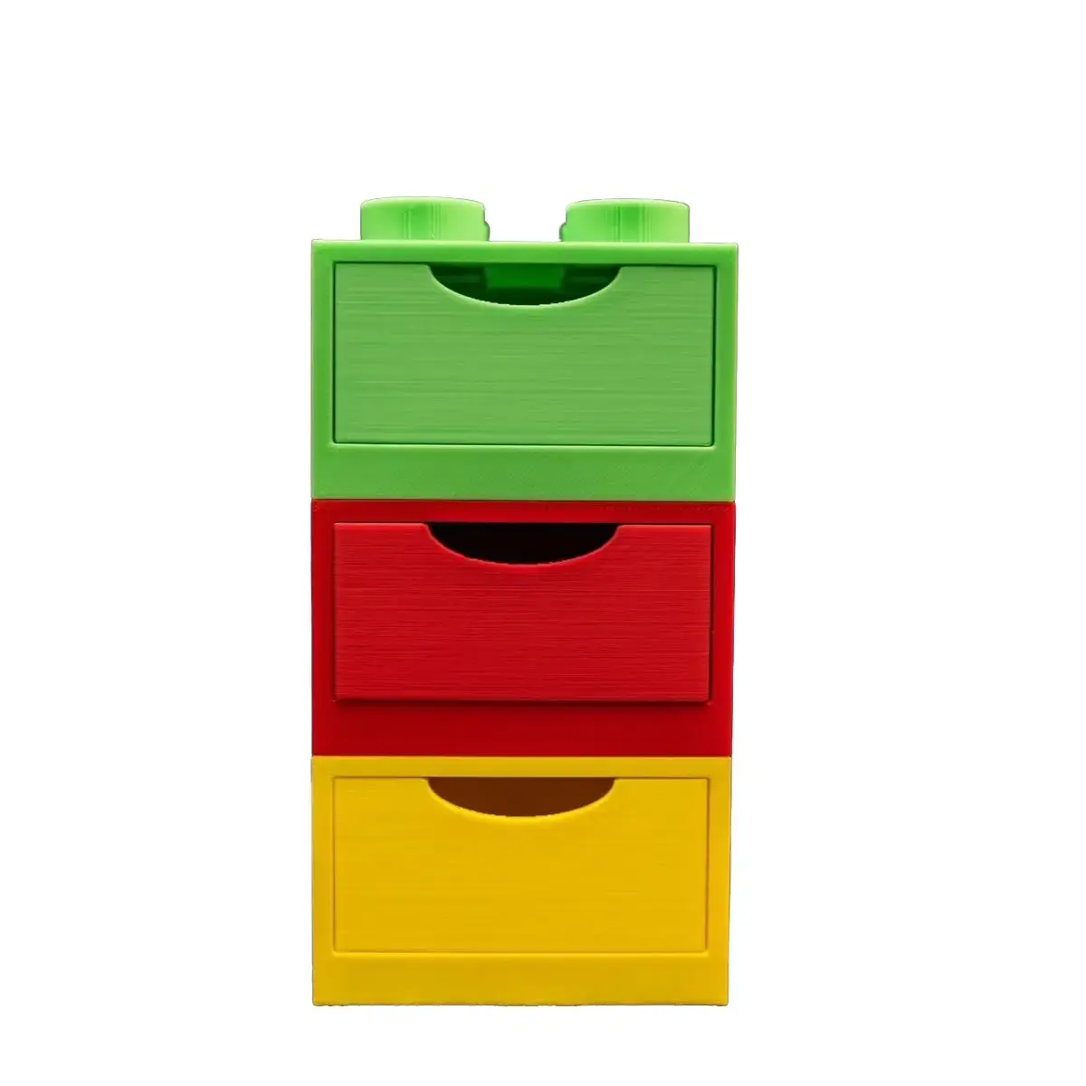 3D Print Square Multicolored Durable Storage Organizer Boxes, 3-Pack 3D-Printed Recyclable Room Accessories for Drawers, Retro, Multilayer Storage